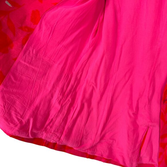 Kate Spade X Target Classic Rose Linen Blazer Fuchsia Pink Red Size Medium - Picture 9 of 14